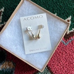 Acomo sterling silver teardrop earrings